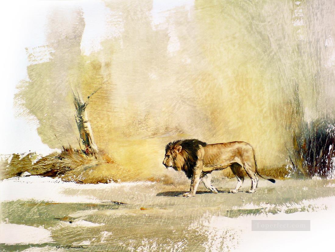 lion sauvage Peintures à l'huile
